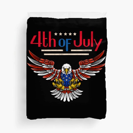 4th of July Patriotic Eagle USA Pride Art Duvet Covers