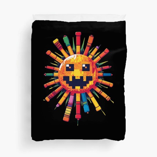 Pixel Sun Joystick Duvet Covers
