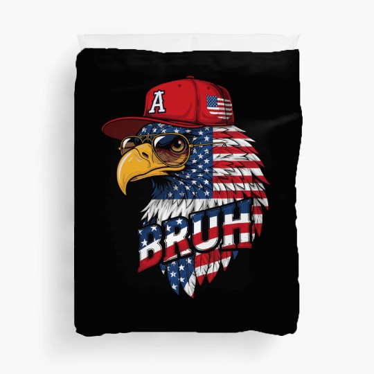 BRUH 4th Of July, Fourth Of July Bald Eagle Duvet Covers