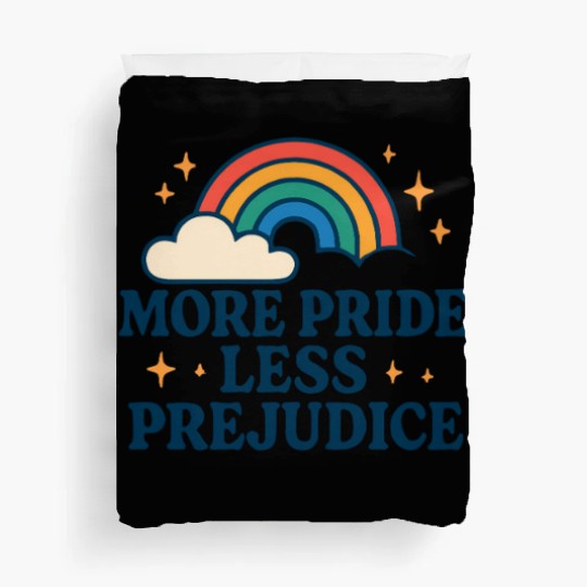 More Pride Less Prejudice Rainbow Pride Month LGBT Duvet Covers