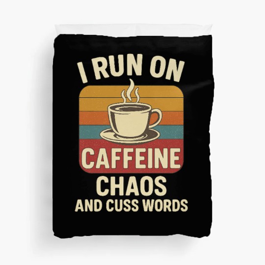 Caffeine Chaos Retro Design Duvet Covers