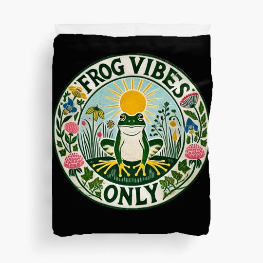 Frog Vibes Only Please Duvet Covers