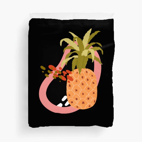 summer time tropical fruit Realistic Pineapple Duvet Covers