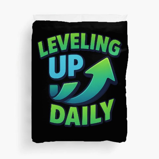 Level Up Daily – Gamer Mindset Streetwear Duvet Covers