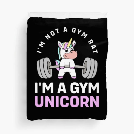 Workout Gym Unicorn Duvet Covers