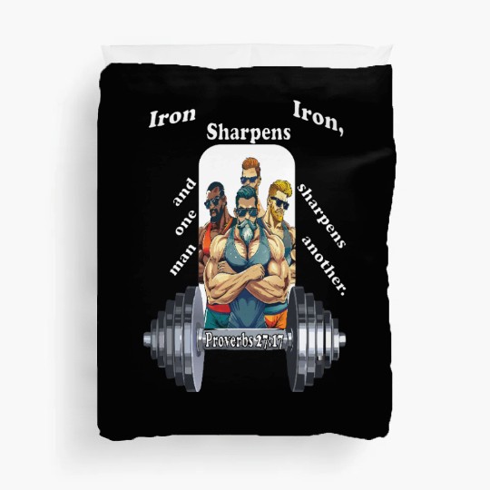 The Iron Sharpens Iron Scripture Duvet Covers