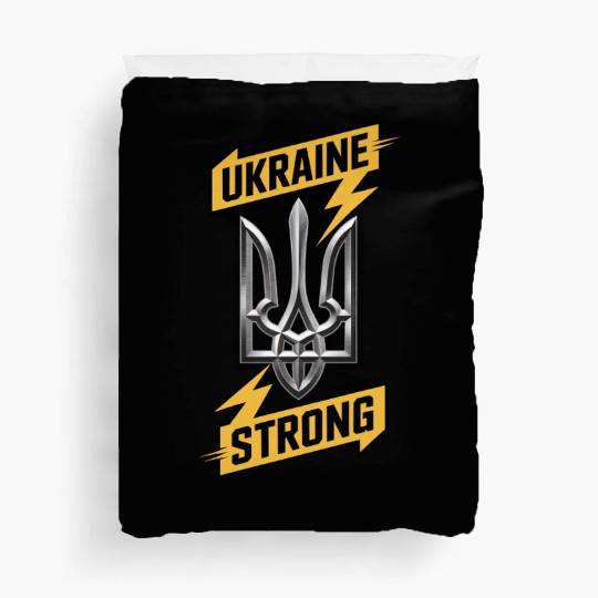 Ukraine Strong Trident Power Ukrainian Support Sym Duvet Covers