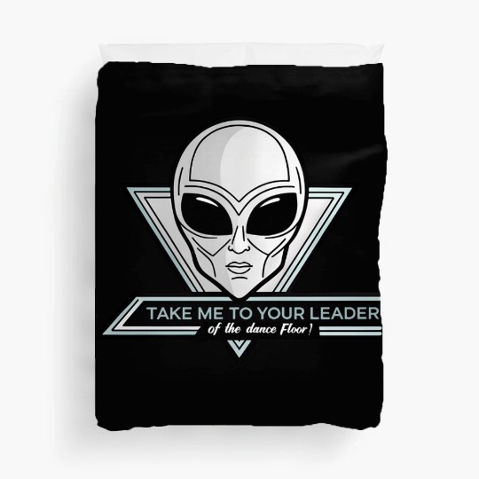Take Me To Your Leader Alien Rave Retro 2000s Y2K Duvet Covers