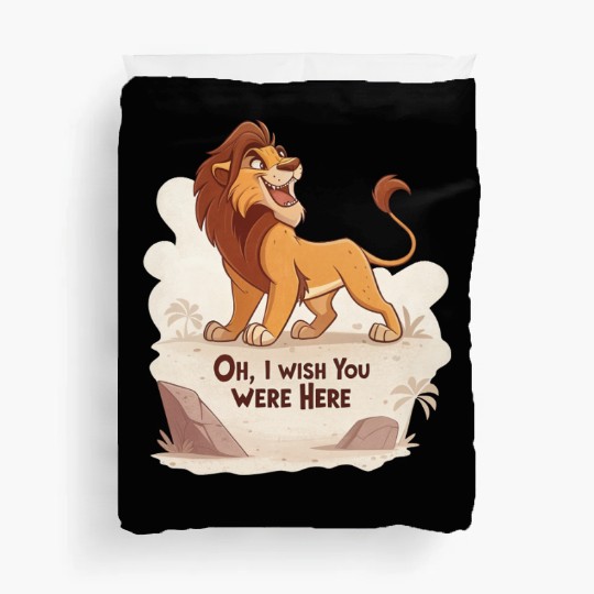 Lonely Lion Longing Duvet Covers