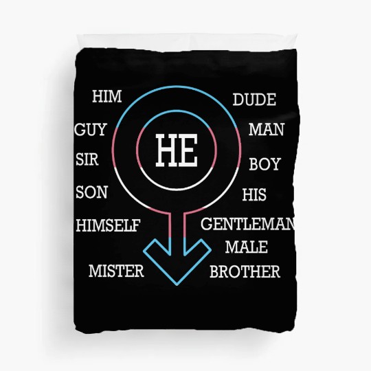 Gender Neutral Pride Month Gender Pronouns Duvet Covers