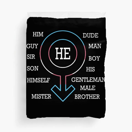 Gender Neutral Pride Month Gender Pronouns Duvet Covers