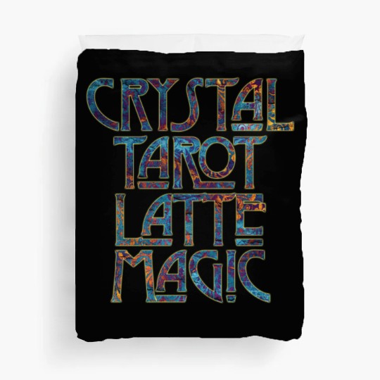 Crystal Tarot Latte Magic-Coffee Coven Collective Duvet Covers