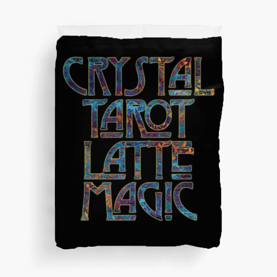 Crystal Tarot Latte Magic-Coffee Coven Collective Duvet Covers
