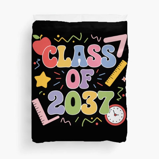 Class of 2037 Grow With Me, Funny back to school Duvet Covers