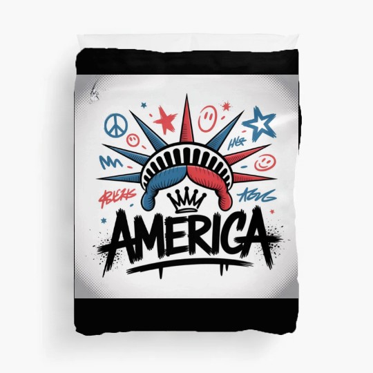 Statue of Liberty USA Graffiti Zero Limit Brand Duvet Covers