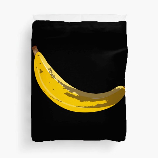 Overripe Banana with Brown Spots Illustration Duvet Covers