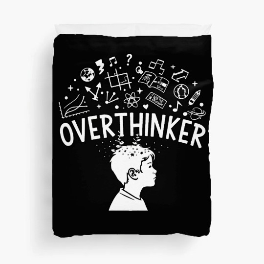 OVERTHINKER – Nerdy Aesthetic Brainstorm Design Duvet Covers
