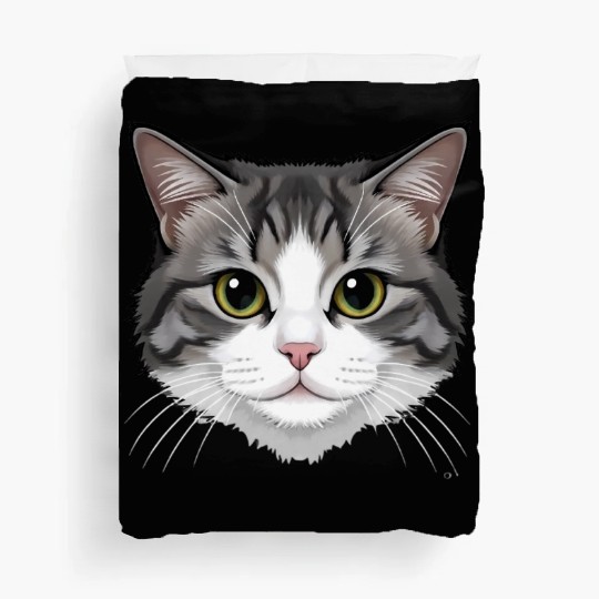 Realistic Cat Face – Feline Charm in Every Detail Duvet Covers