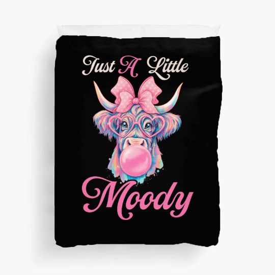 Highland Cow Just A Little Moody Funny Farm Farmer Duvet Covers