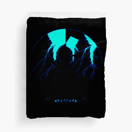 Royal Blue Lightning shadow Duvet Covers