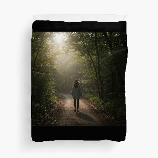 Enchanted Forest Path Illustration Duvet Covers