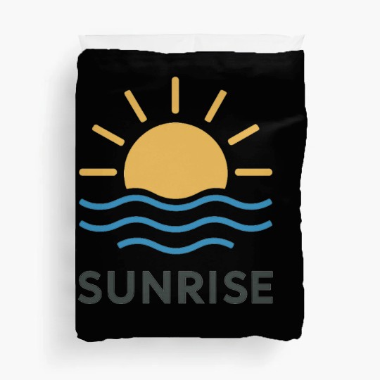 Elegant Sunrise Ocean Scene Design Duvet Covers