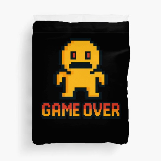 Retro Pixel Game Over – 8-Bit Character Design Duvet Covers