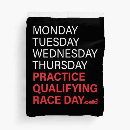 monday tuesday wednesday thursday practice qual Duvet Covers