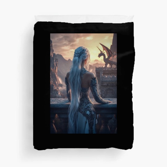 Dragon Queen at Sunset Duvet Covers