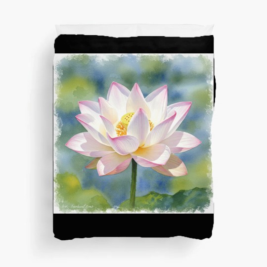 Serene Water Lily Floral Print Duvet Covers