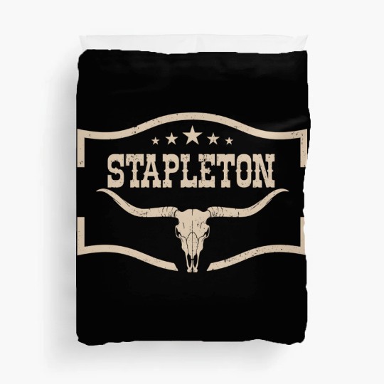 Classic Stapleton Cow Name Vintage Bull Skull Duvet Covers