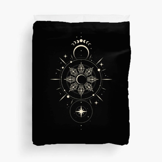 Celestial Mandala Sun and Moon Design Duvet Covers