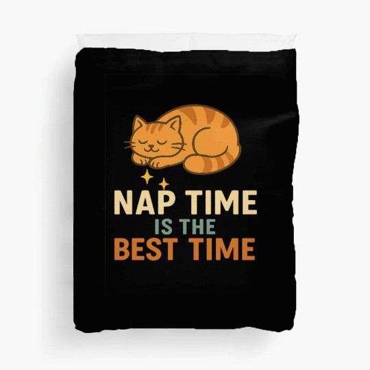 Cute Sleeping Cat Nap Time Design Duvet Covers