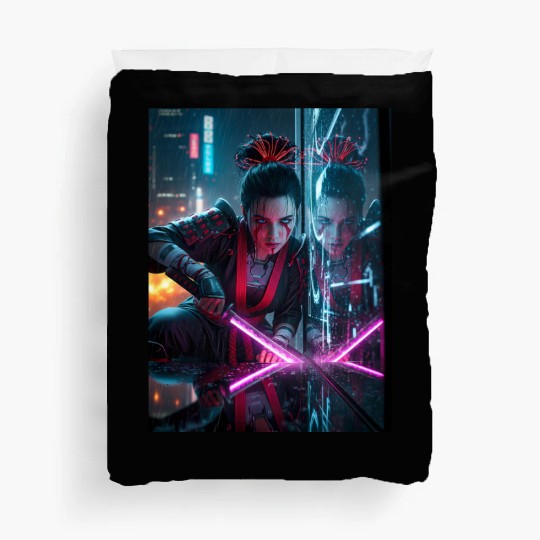 Cyberpunk Samurai Girl Duvet Covers