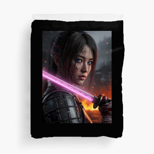 Cyberpunk Samurai Girl Duvet Covers