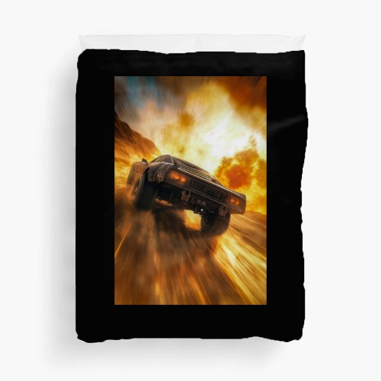Muscle Car in Firestorm Drift Duvet Covers
