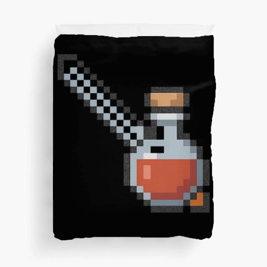 Pixel Art Vampire Potion Design Duvet Covers