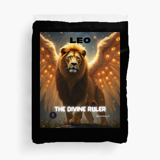 Leo the Divine Ruler with Angel Wings Duvet Covers
