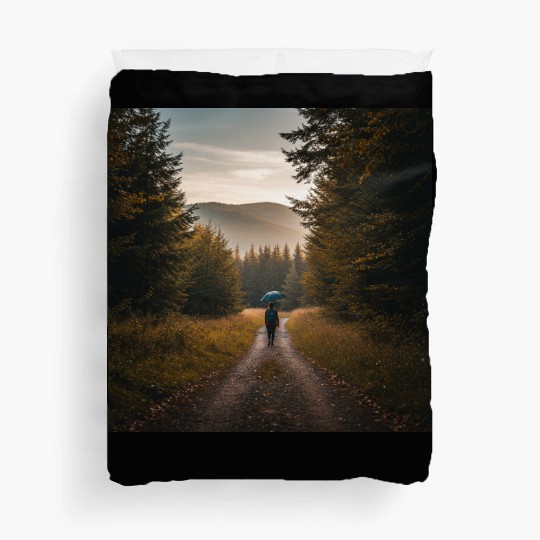 Serene Autumn Path Duvet Covers