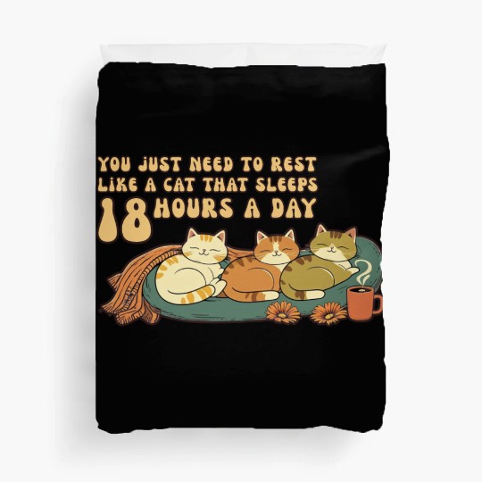 Relaxing Cat Nap Quote Design Duvet Covers
