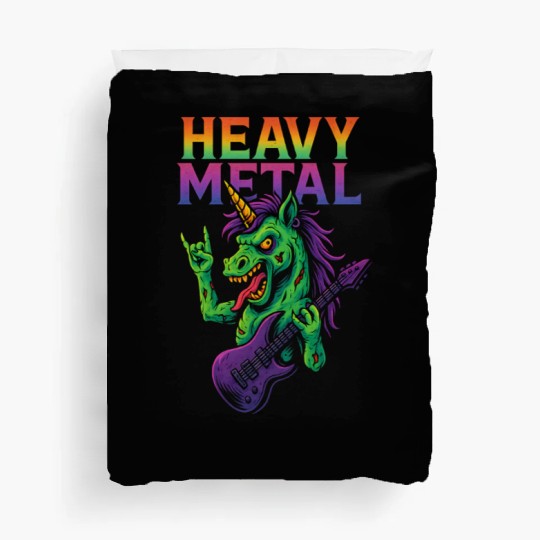 Heavy Metal Zombie Unicorn Duvet Covers
