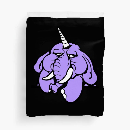 Unicorn Big Elephant Sitting Angry Sad Funny Cool Duvet Covers