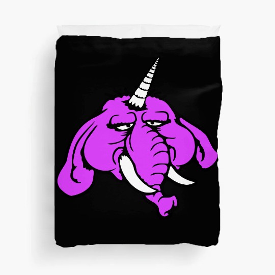 Unicorn Big Elephant Sitting Angry Sad Funny Cool Duvet Covers