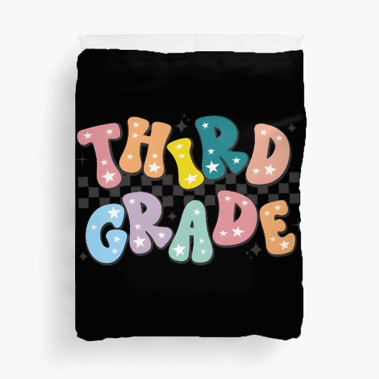 Colorful Starry Thank You Card Design Duvet Covers