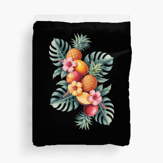 Tropical Fruit Paradise with Pineapples and Duvet Covers