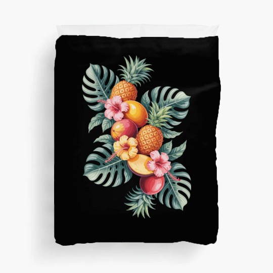 Tropical Fruit Paradise with Pineapples and Duvet Covers