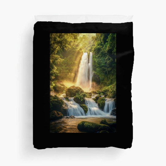 Sunrise Over Hidden Waterfall Duvet Covers