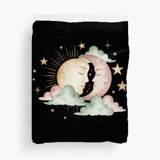 Sun & Moon Embrace Duvet Covers design