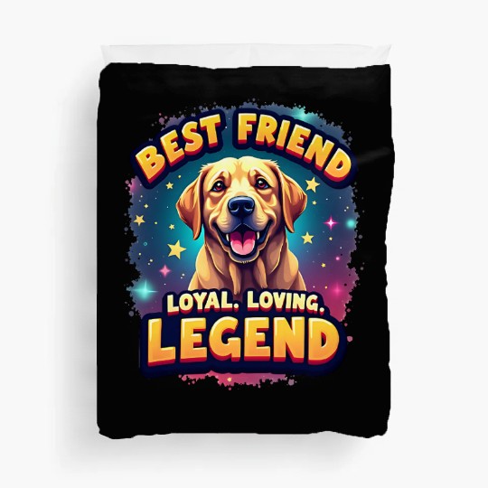 Loyal Best Friend Labrador Dog Illustration Duvet Covers
