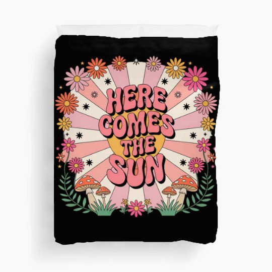 Here Comes The Sun Flowers Abstract Art Lover Duvet Covers